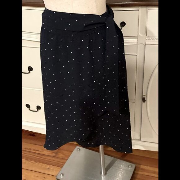 Ann Taylor Polkadot Long Skirt Size 4 - Picture 2 of 6